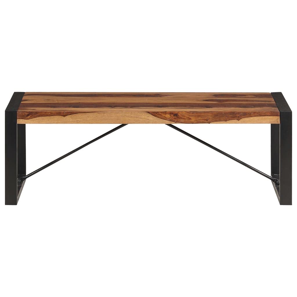 Industrial Style Rectangular Coffee Table with Iron Legs T9742