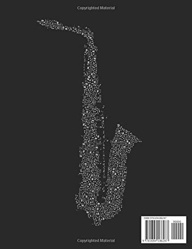 Blank Music Manuscript Paper Notebook S3196