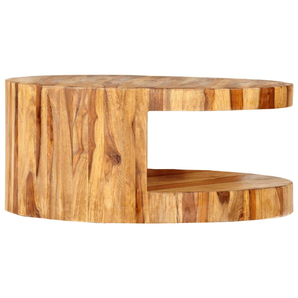 Round Coffee Table Solid Sheesham Wood I6149