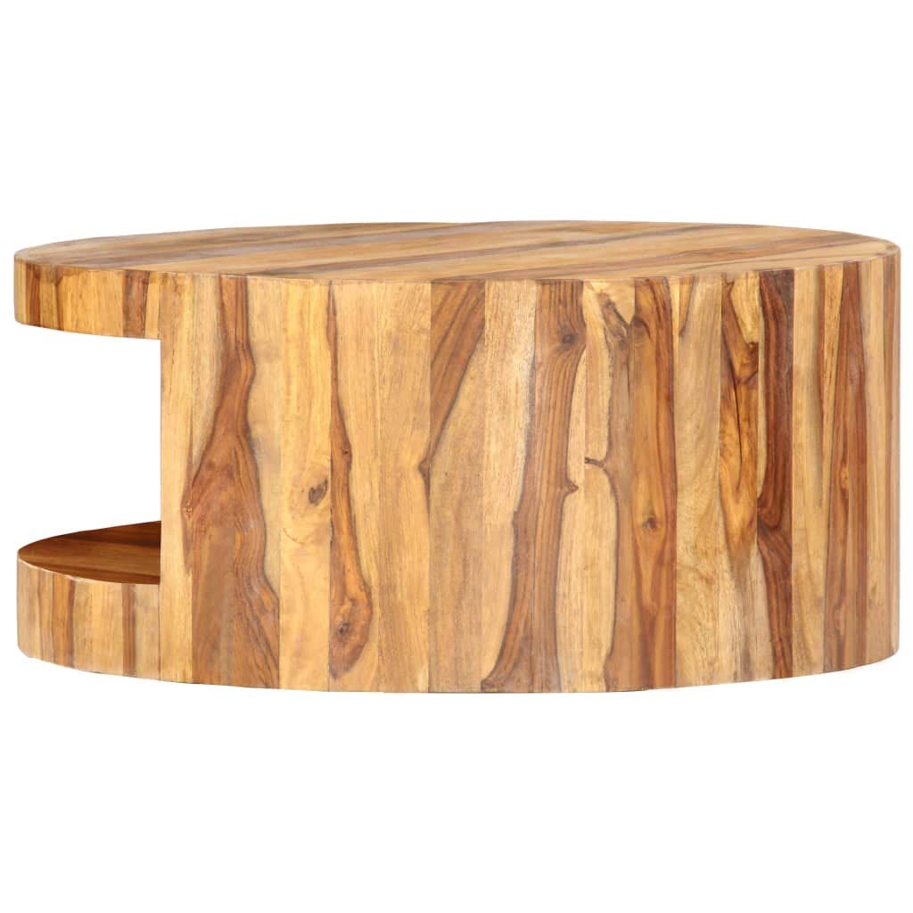 Round Coffee Table Solid Sheesham Wood I6149