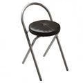 Folding Cushioned Stool with Backrest W494