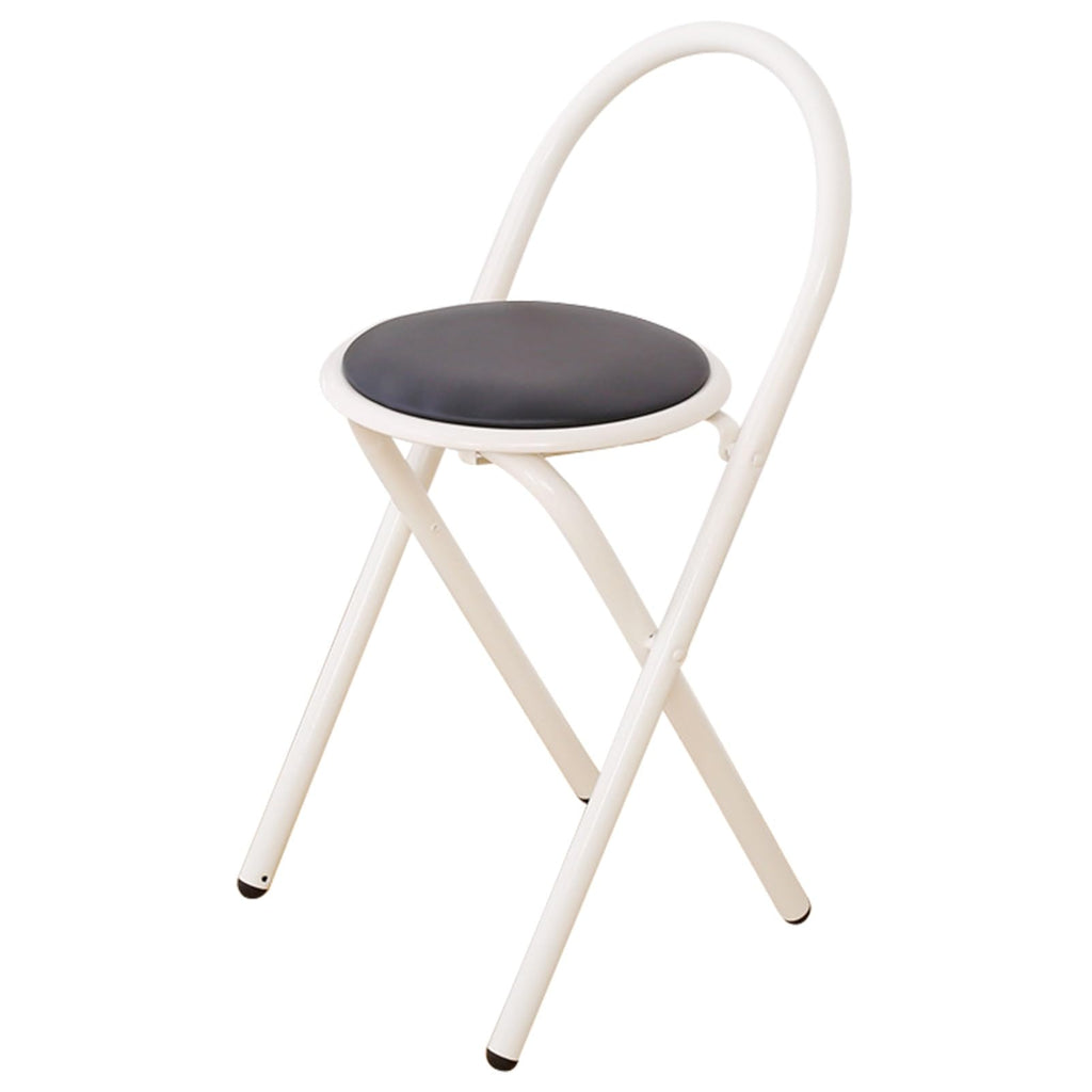 18 Inch Black Folding Bar Stool with Cushion F9624