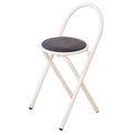18 Inch Black Folding Bar Stool with Cushion F9624