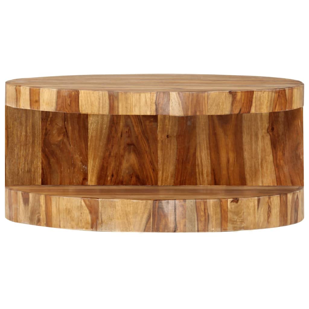 Round Coffee Table Solid Sheesham Wood I6149