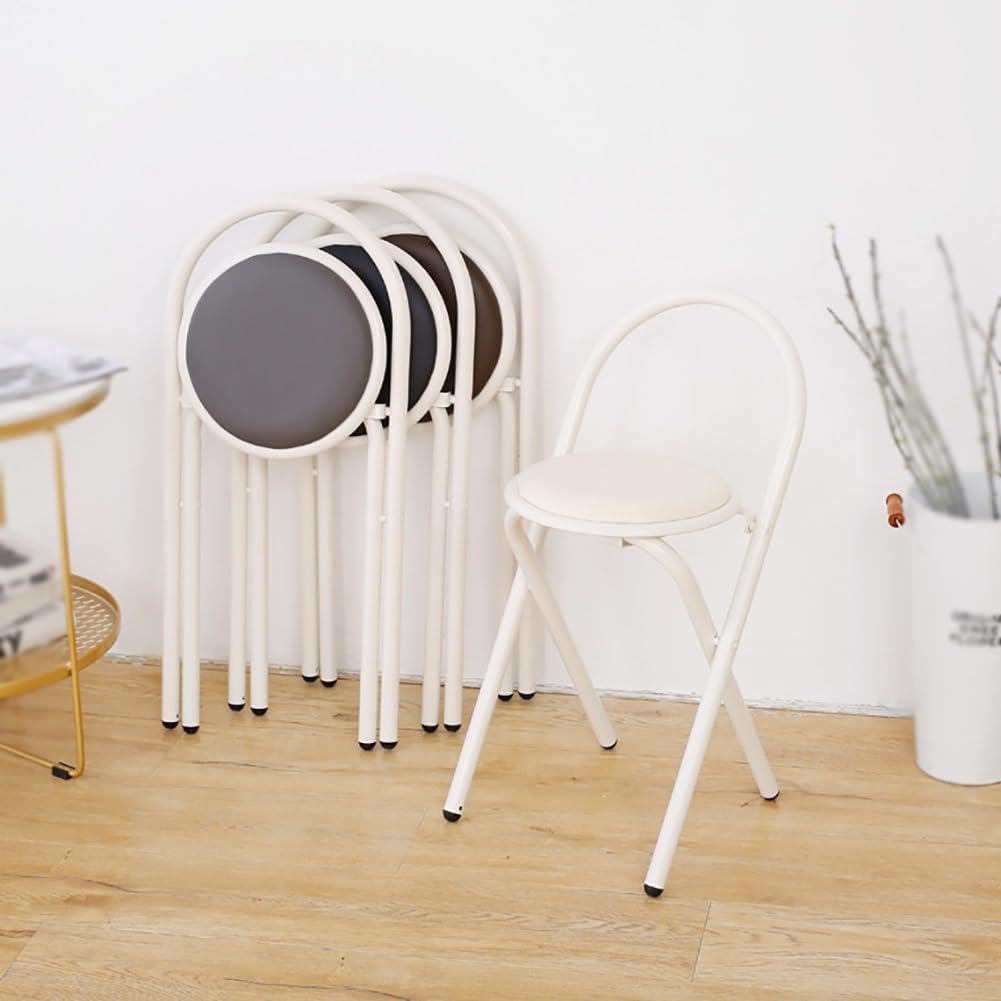18 Inch Black Folding Bar Stool with Cushion F9624