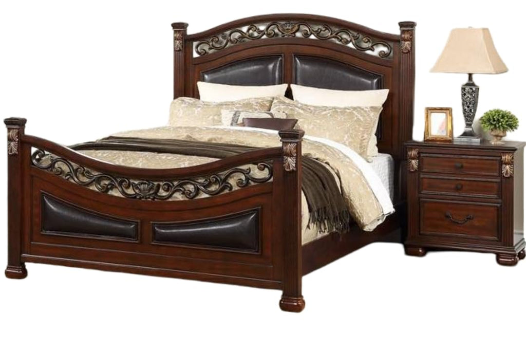 California King Size Padded Headboard and Footboard B132365
