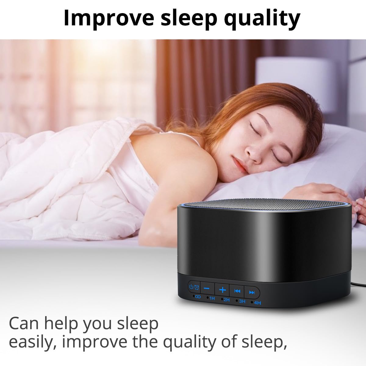 White Noise Machine with 20 Non Looping Sounds U47988