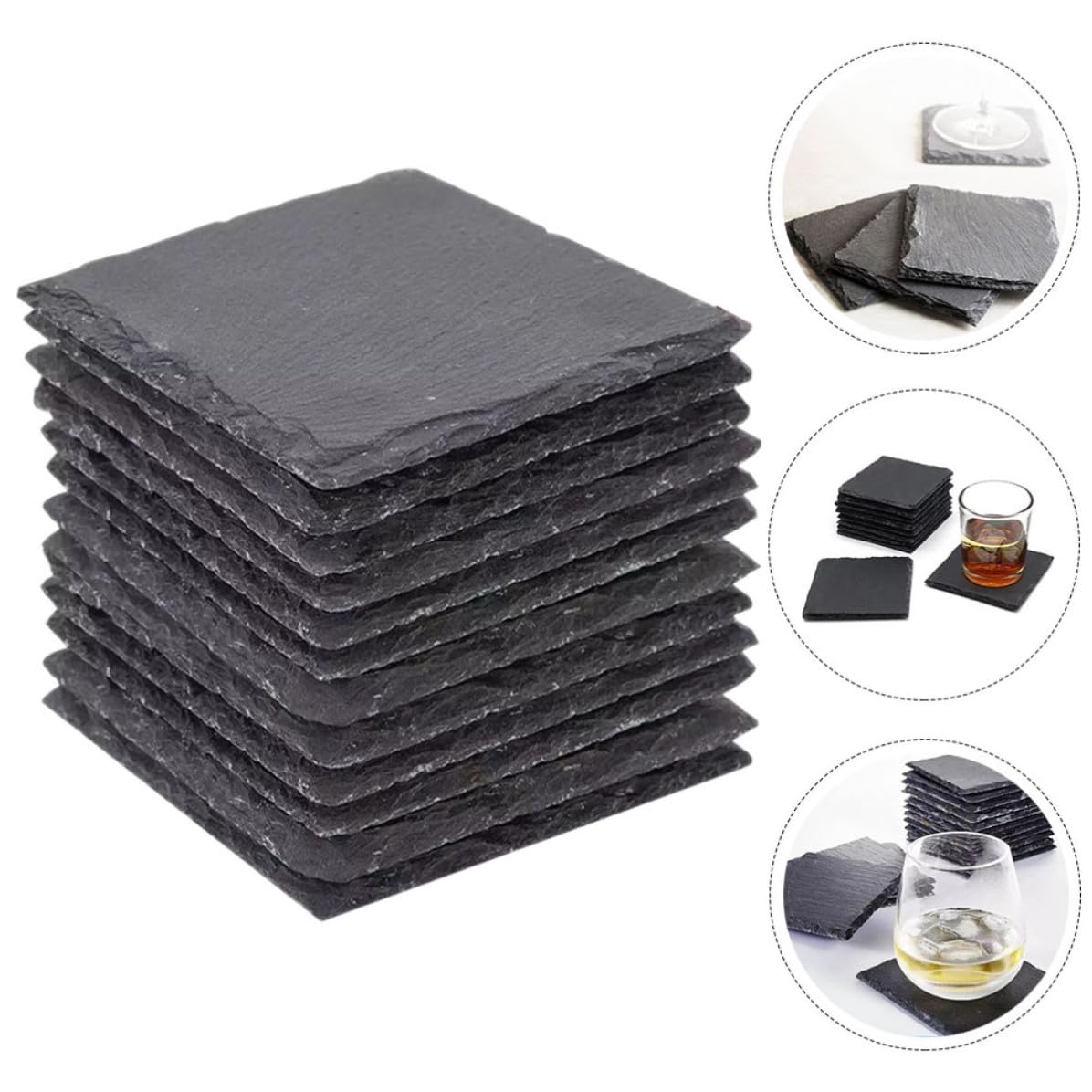 Natural Stone Coaster Set V954