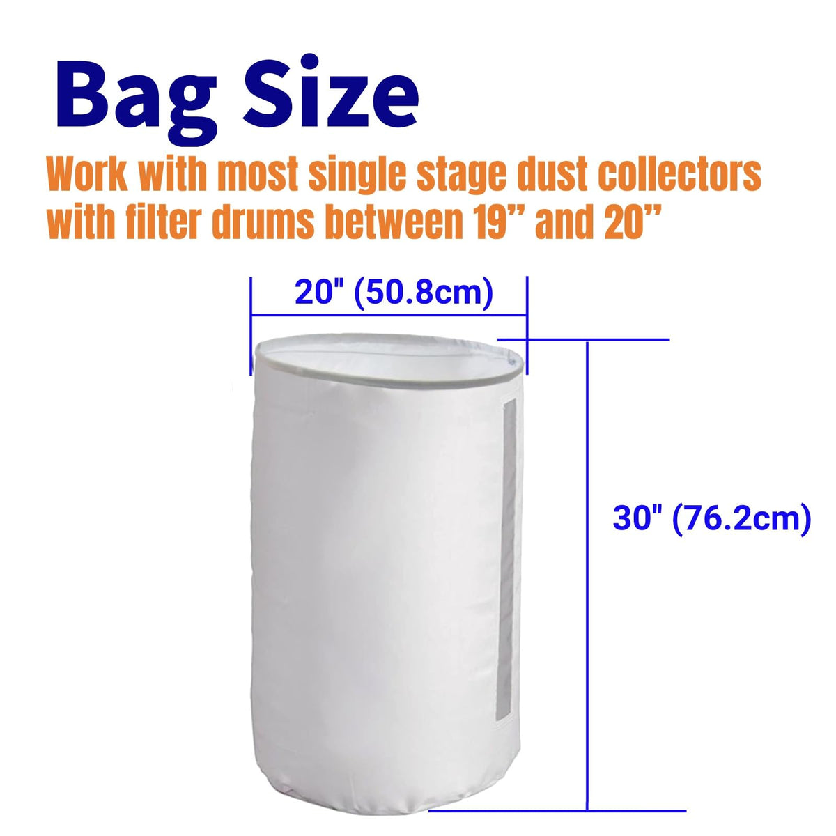 70 Gallon 30 Micron Dust Collector Bottom Bag Y158523