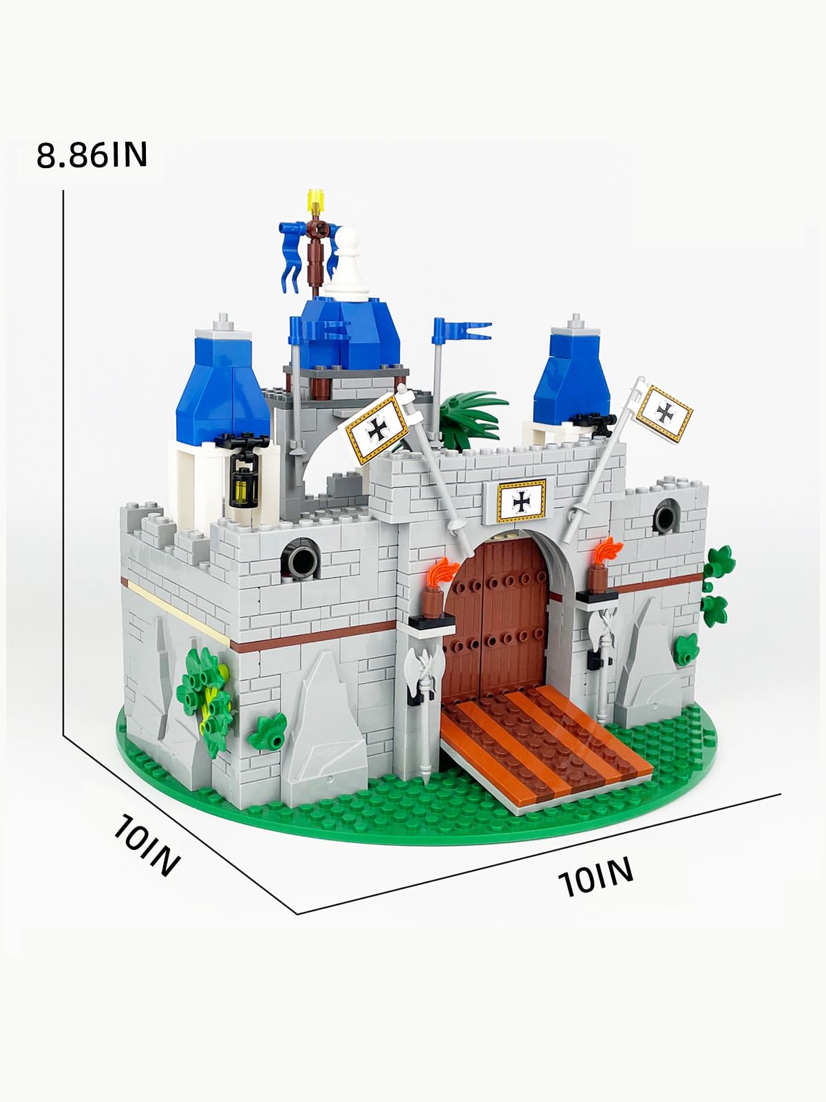 Medieval Knight Castle Building Blocks Set with 12 Knights Figures K185997