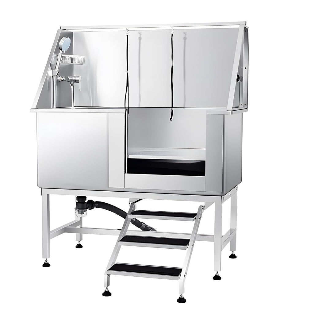 Stainless Steel Dog Washing Station with Stairs E1927