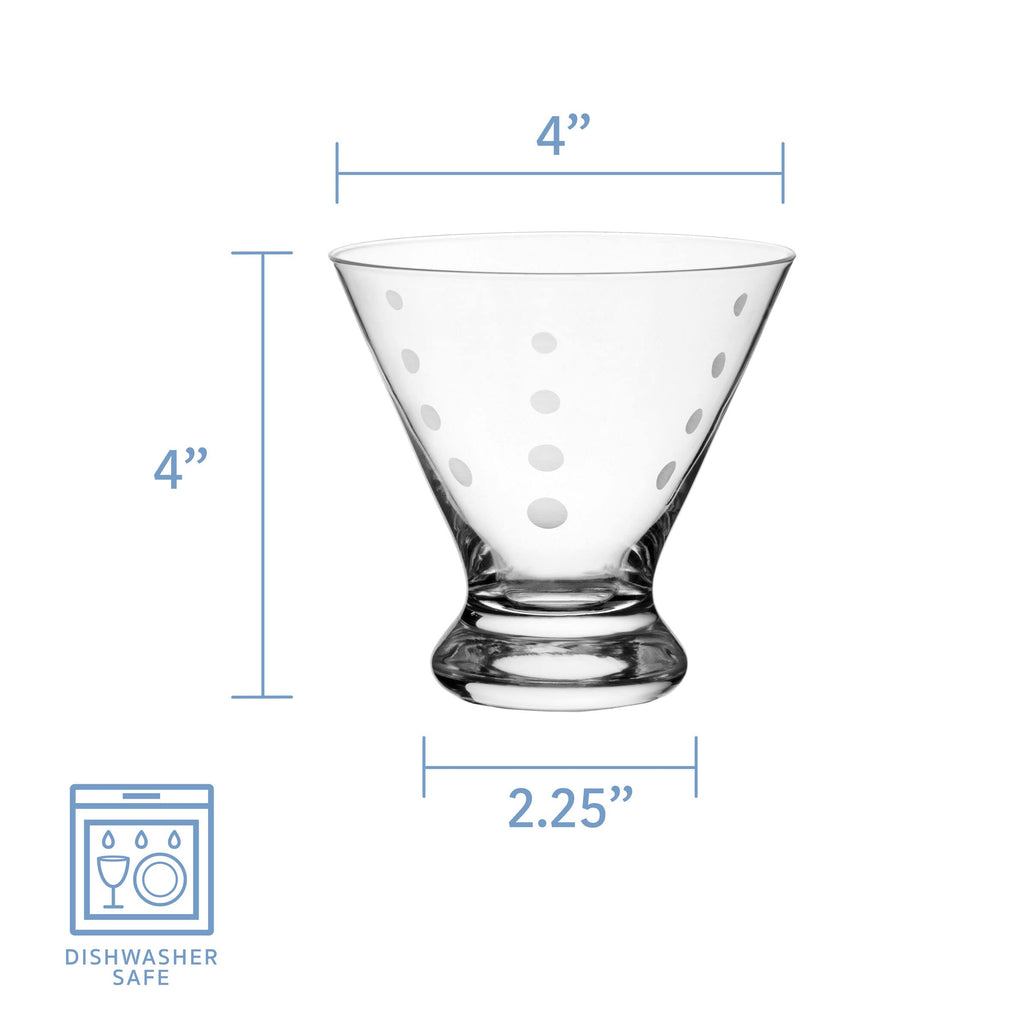 Set of 4 Stemless Martini Glass Q502