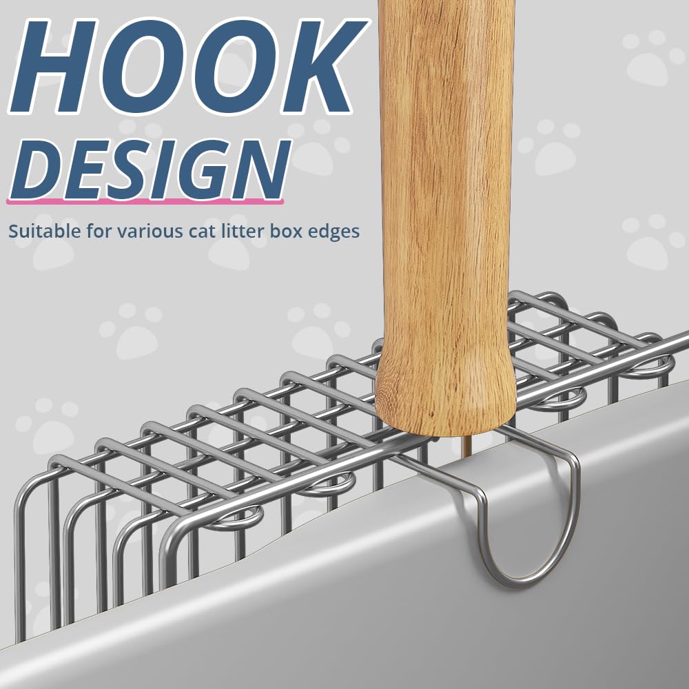 Metal Litter Scoop with Beech Wood Grip C104