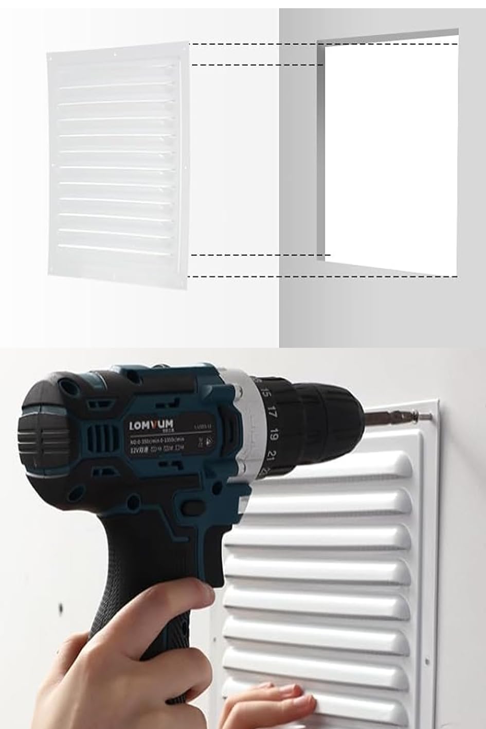 2pcs White 6" x 6" Aluminum Square Vent with Insect Screen P495