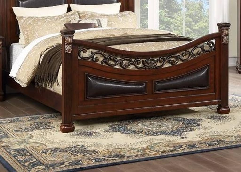 California King Size Padded Headboard and Footboard B132365