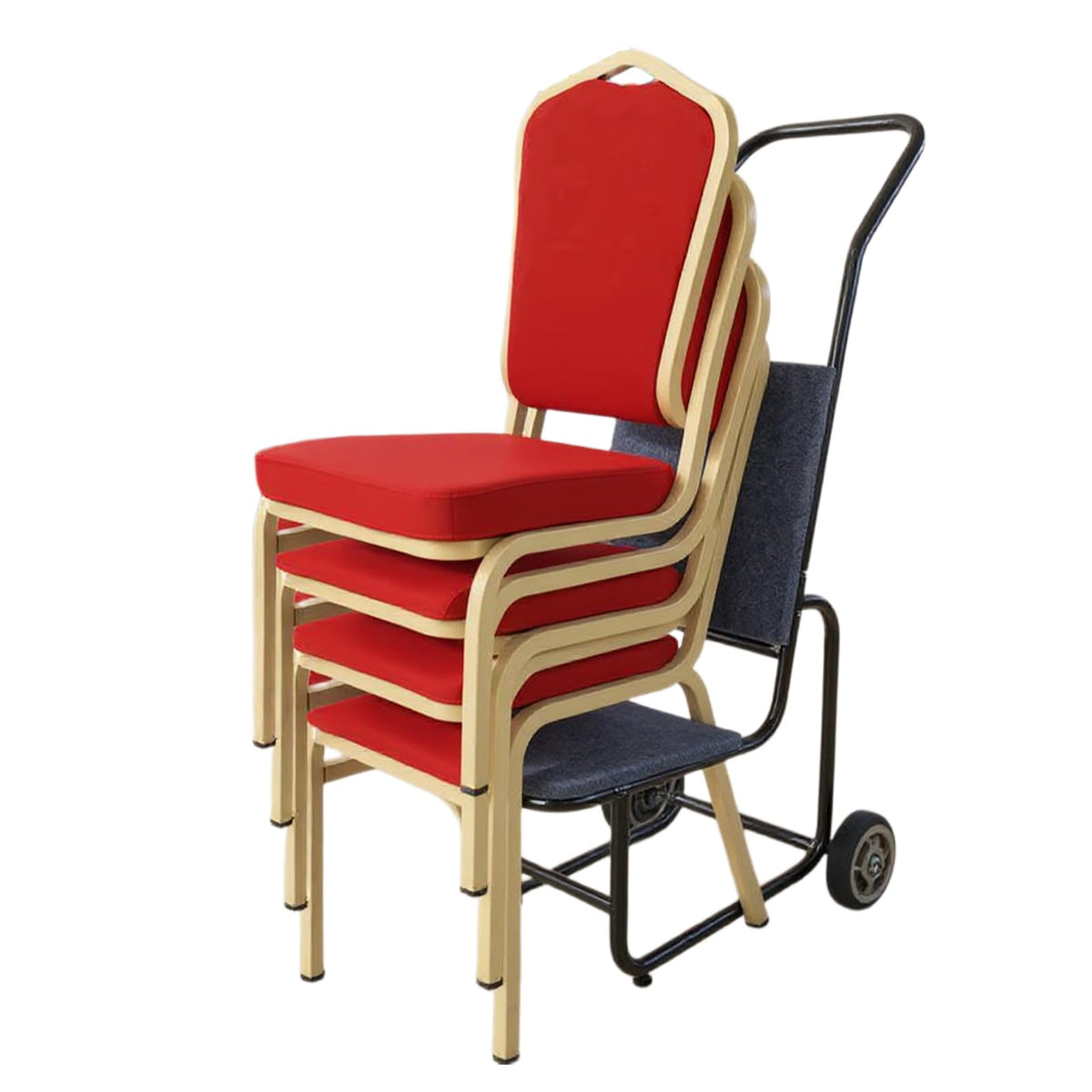 Folding Chair Table Cart with Wheels W29765