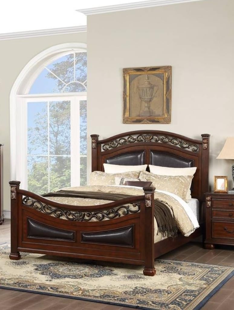 California King Size Padded Headboard and Footboard B132365