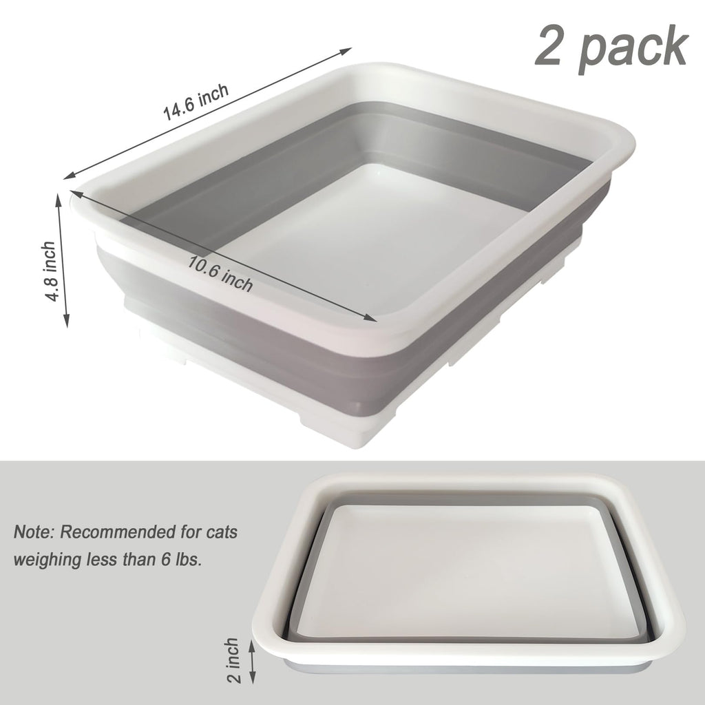 Collapsible Low Entry Small Cat Litter Box S4164
