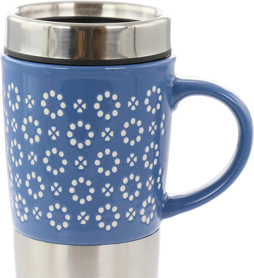 16oz Insulated Stoneware and Stainless Steel Travel Mug F80996