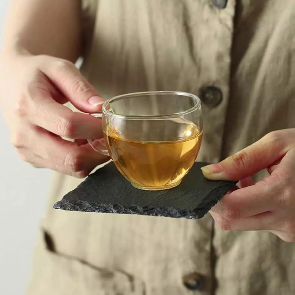 Natural Stone Coaster Set V954