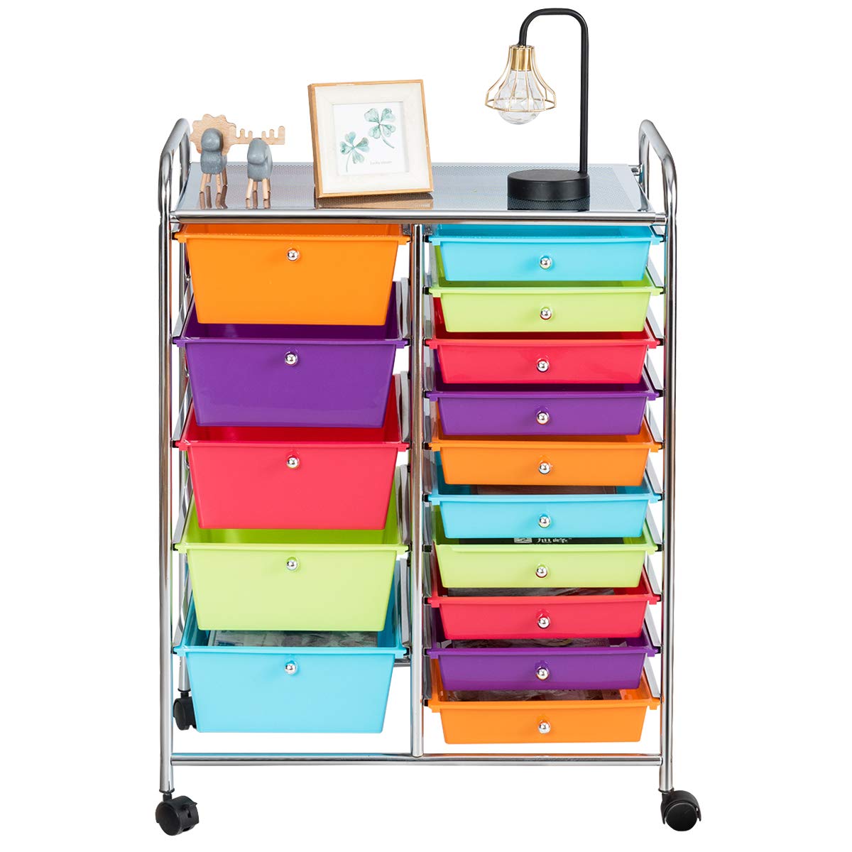 15 Drawer Rolling Storage Cart T86940