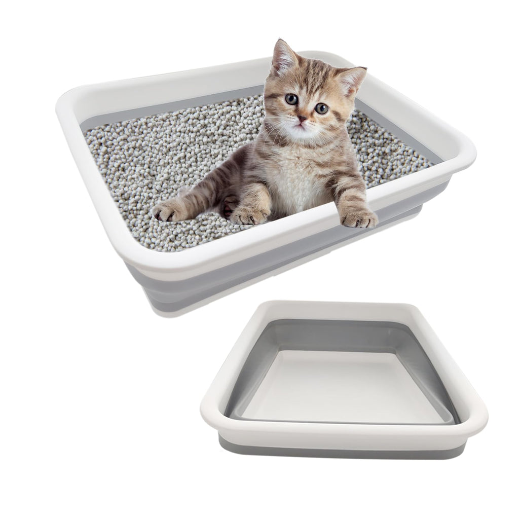 Collapsible Low Entry Small Cat Litter Box S4164