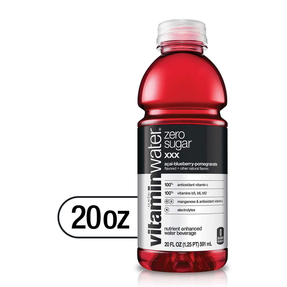 Vitaminwater Zero 20 Oz Bottle, 20 Count R4963