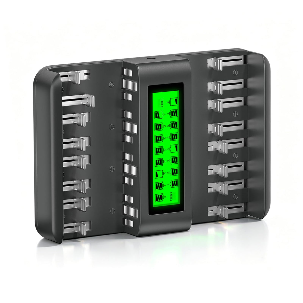 16 Bay AA AAA C D NiMH Battery Charger with LCD Display P304