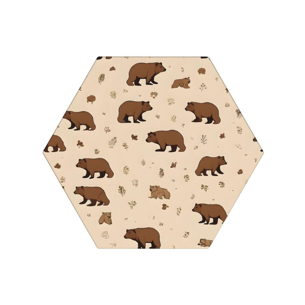 6 Piece Hexagonal Ceramic Coasters with Cork Backing F856898