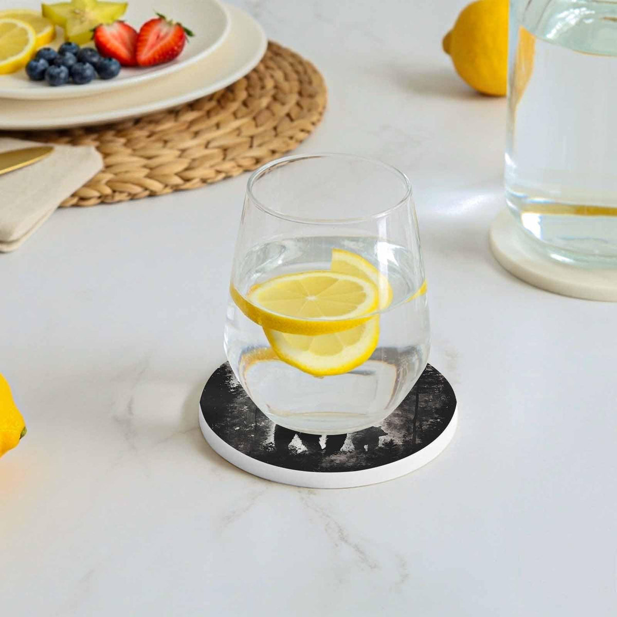 Black Bear Ceramic Coasters Set of 6 Y227