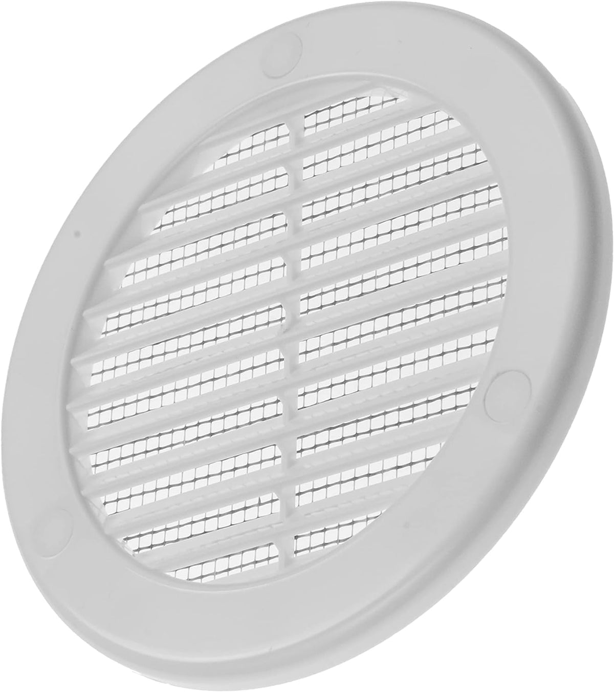 4" White Plastic Round Vent Cover with Mesh S544660