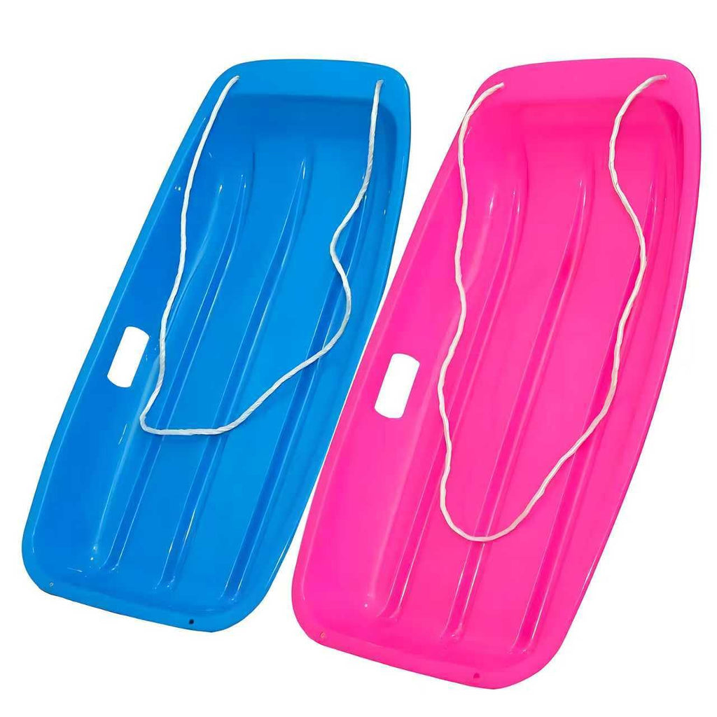 35 Inch 2-Person Plastic Snow Sled with Pull Rope A170413