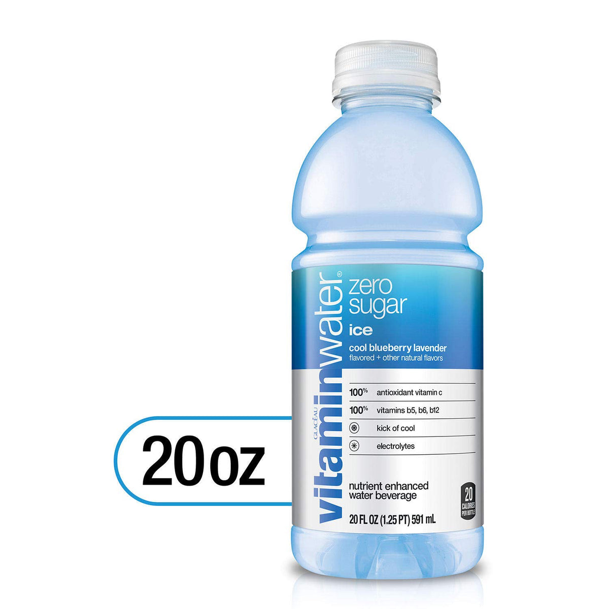 Vitaminwater Zero 20 Oz Bottle, 20 Count R4963