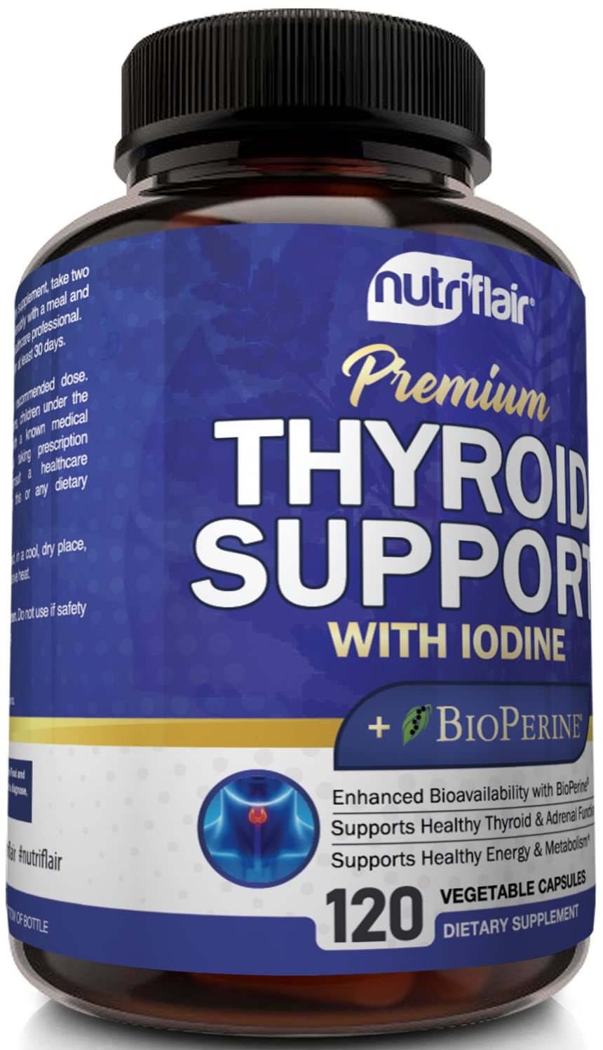 Thyroid Support Complex with Iodine, B12 & Ashwagandha, 120 Caps S997