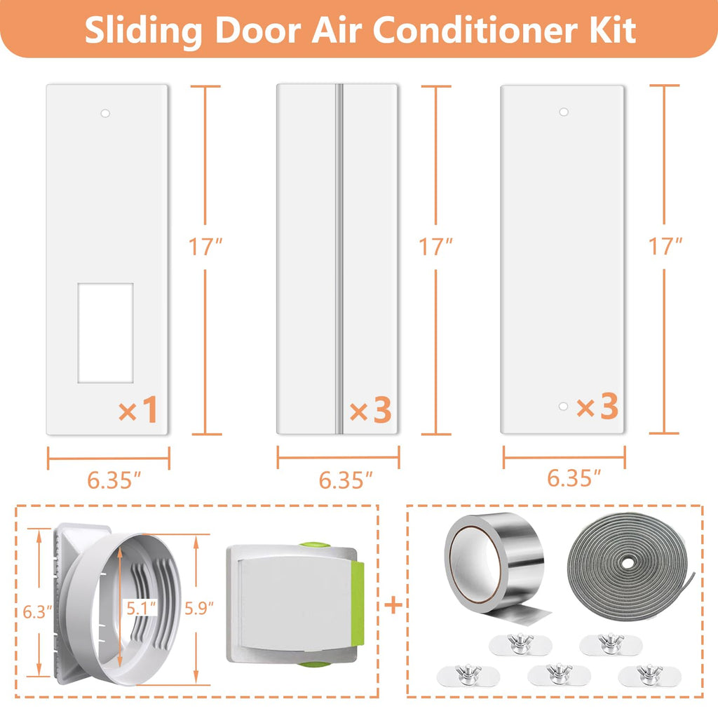 105" Sliding Door AC Vent Kit with Screen Net B233818