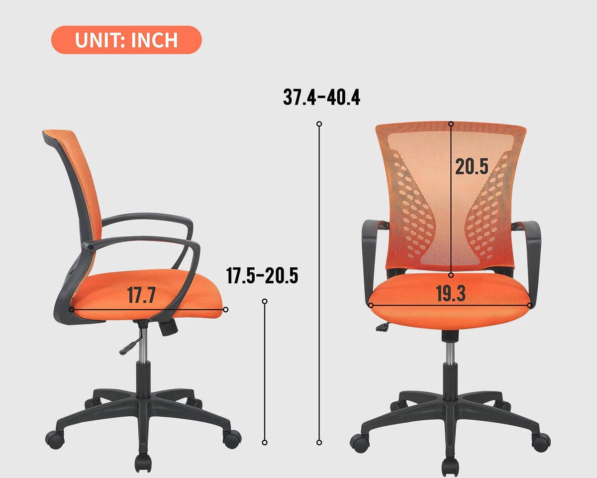 Orange Ergonomic Mesh Office Chair C578