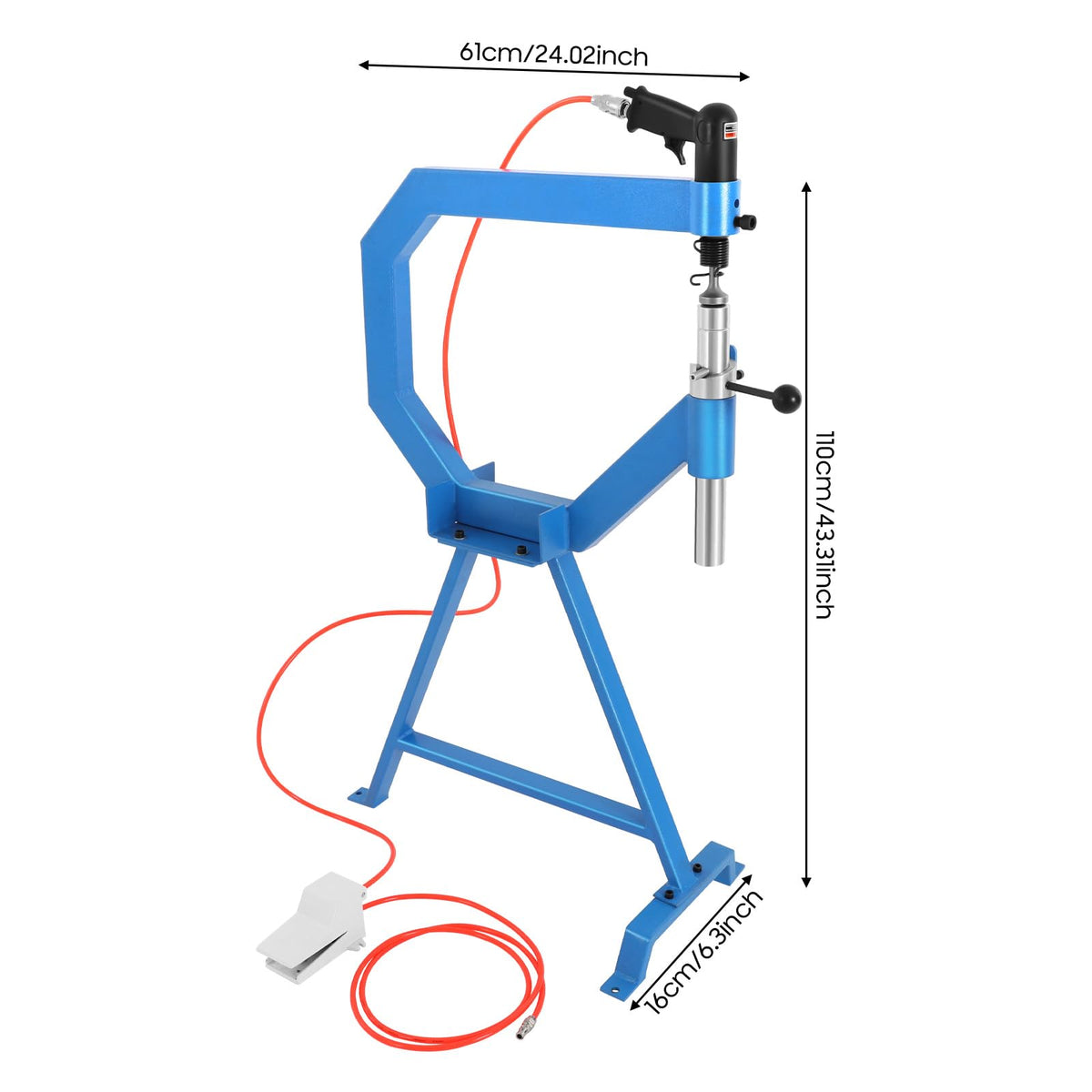 Pneumatic Planishing Hammer with 3 Anvils and Foot Pedal N813