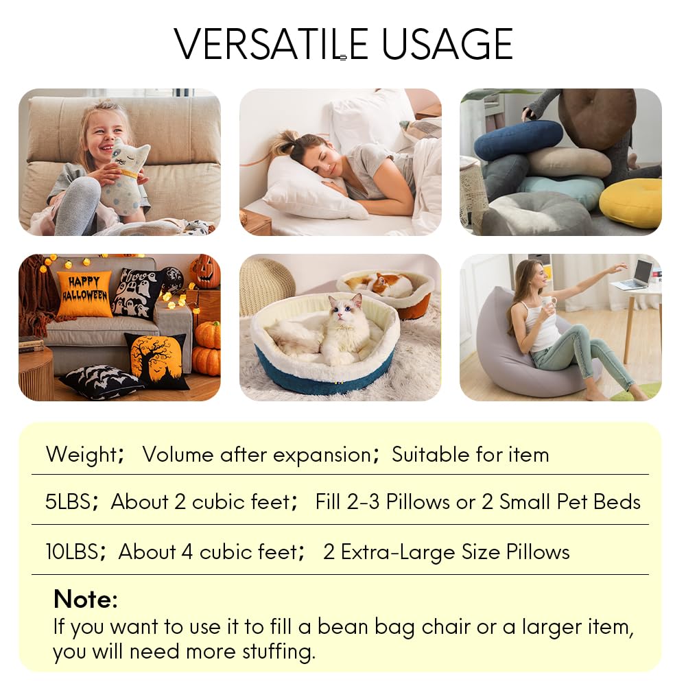 5LBS Shredded Memory Foam Bean Bag Filler N747