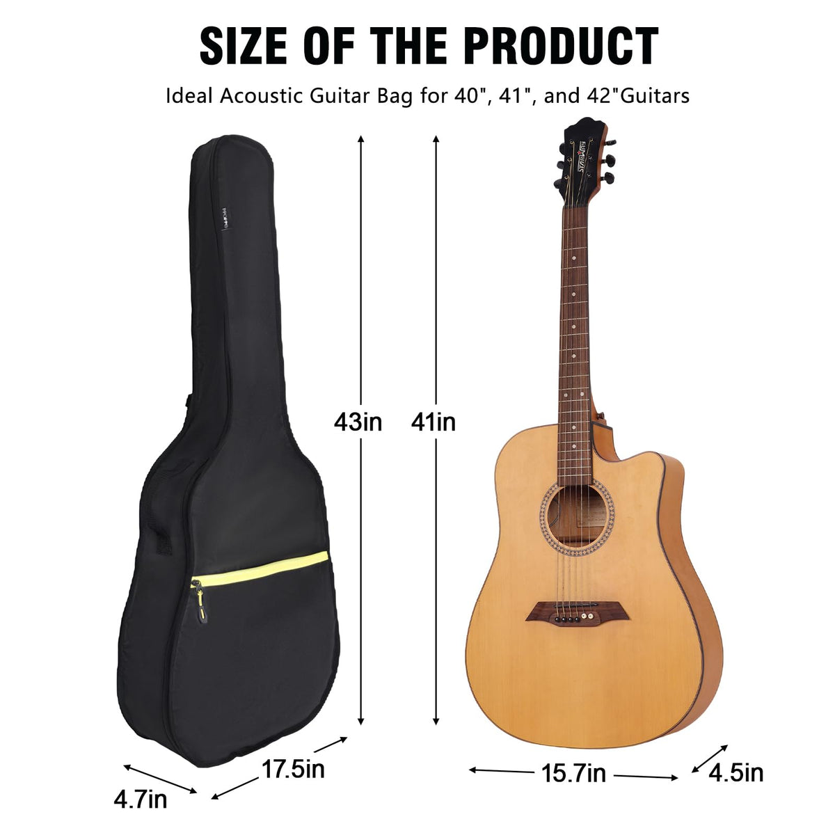 Acoustic Guitar Dust Cover Bag 600D Waterproof Foldable J169222