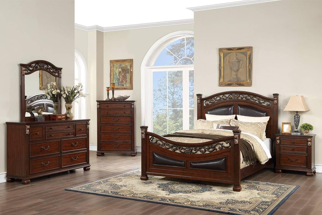 California King Size Padded Headboard and Footboard B132365
