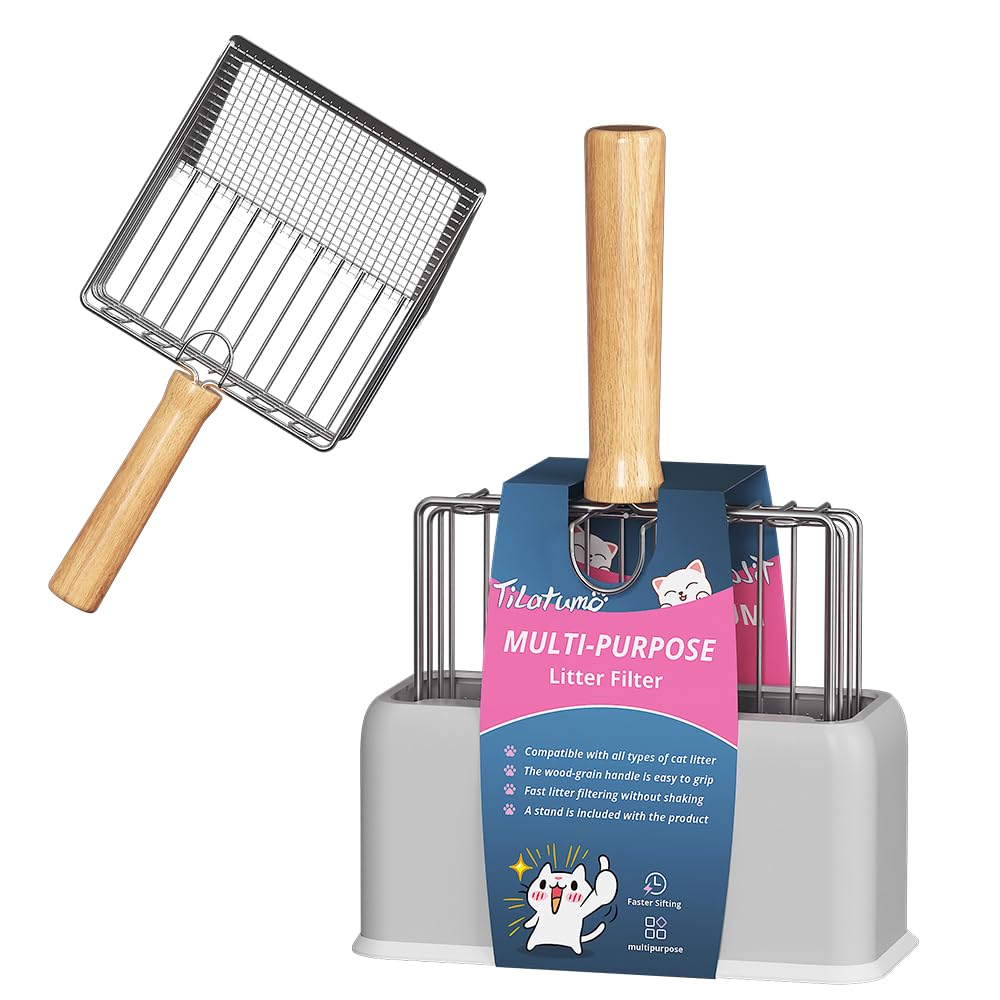 Metal Litter Scoop with Beech Wood Grip C104