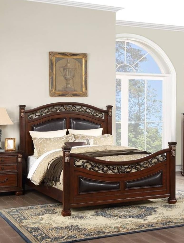 California King Size Padded Headboard and Footboard B132365