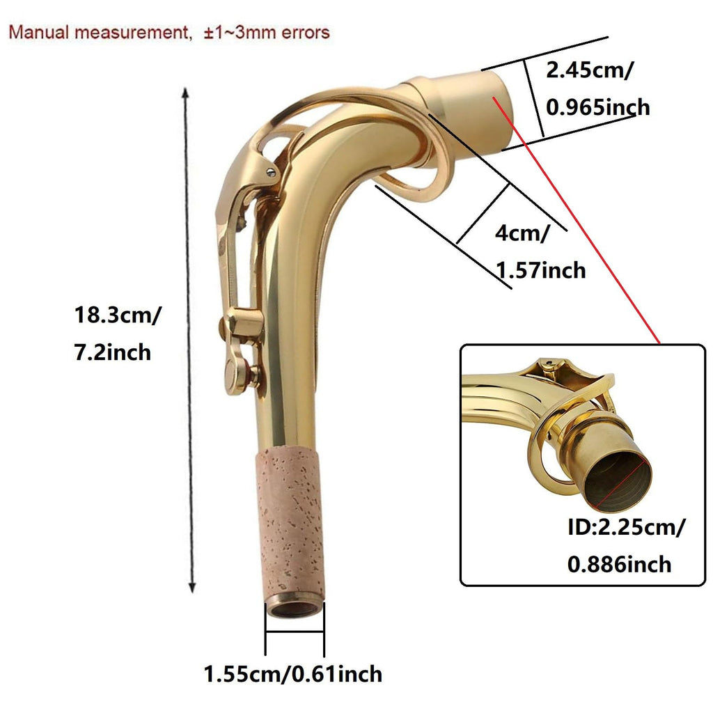Brass Bend Neck Alto Saxophone 24.5mm F38283