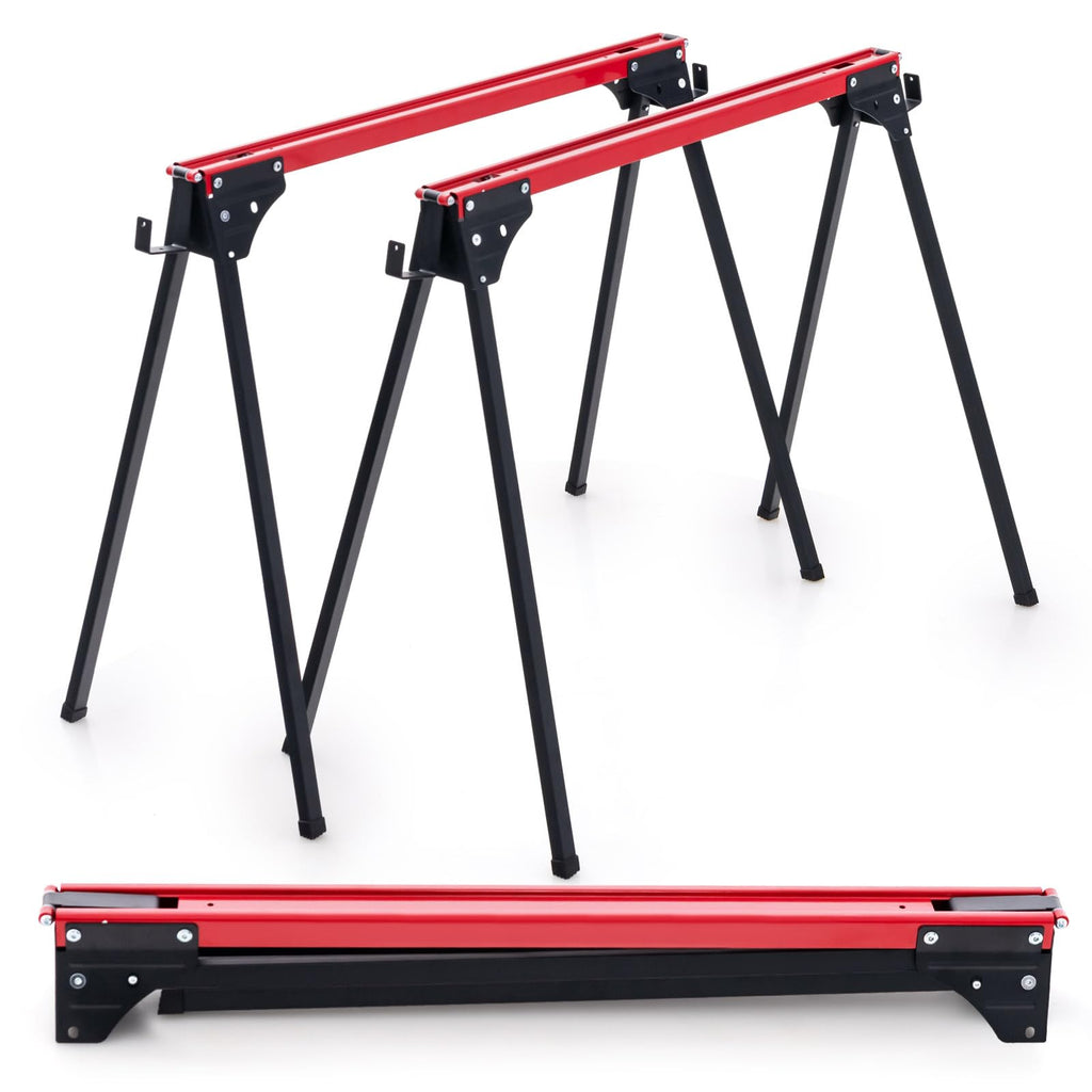 2 Pack Folding Sawhorses 2200 LBS Load Capacity B77356