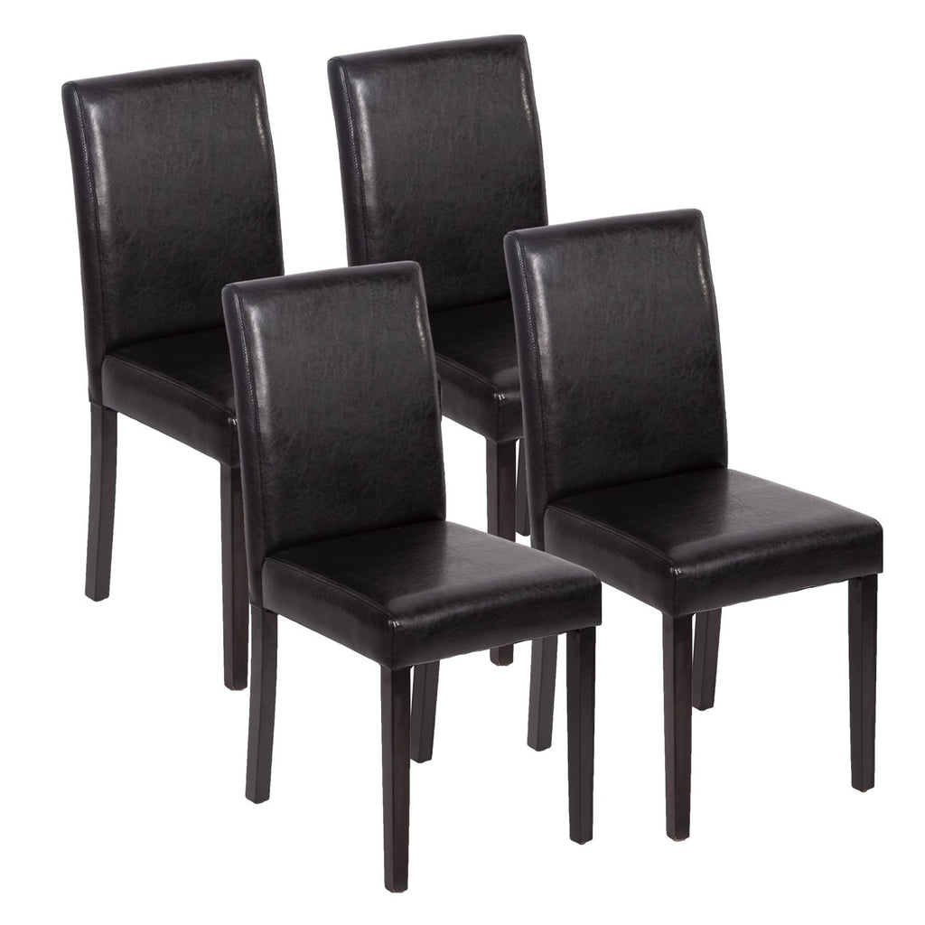 Black Set of 4 Upholstered Dining Chairs T164