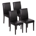 Black Set of 4 Upholstered Dining Chairs T164