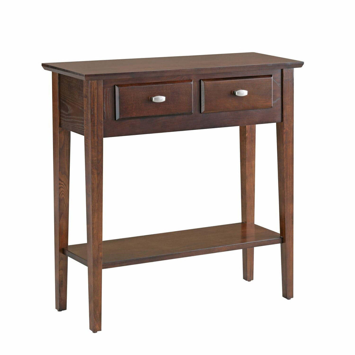 Slim Hallway Console Table with Two Drawers and Storage Shelf E977