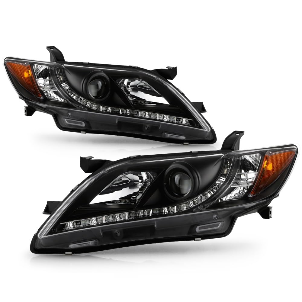 For Toyota Camry Black Projector Headlights Left + Right Pair J80627