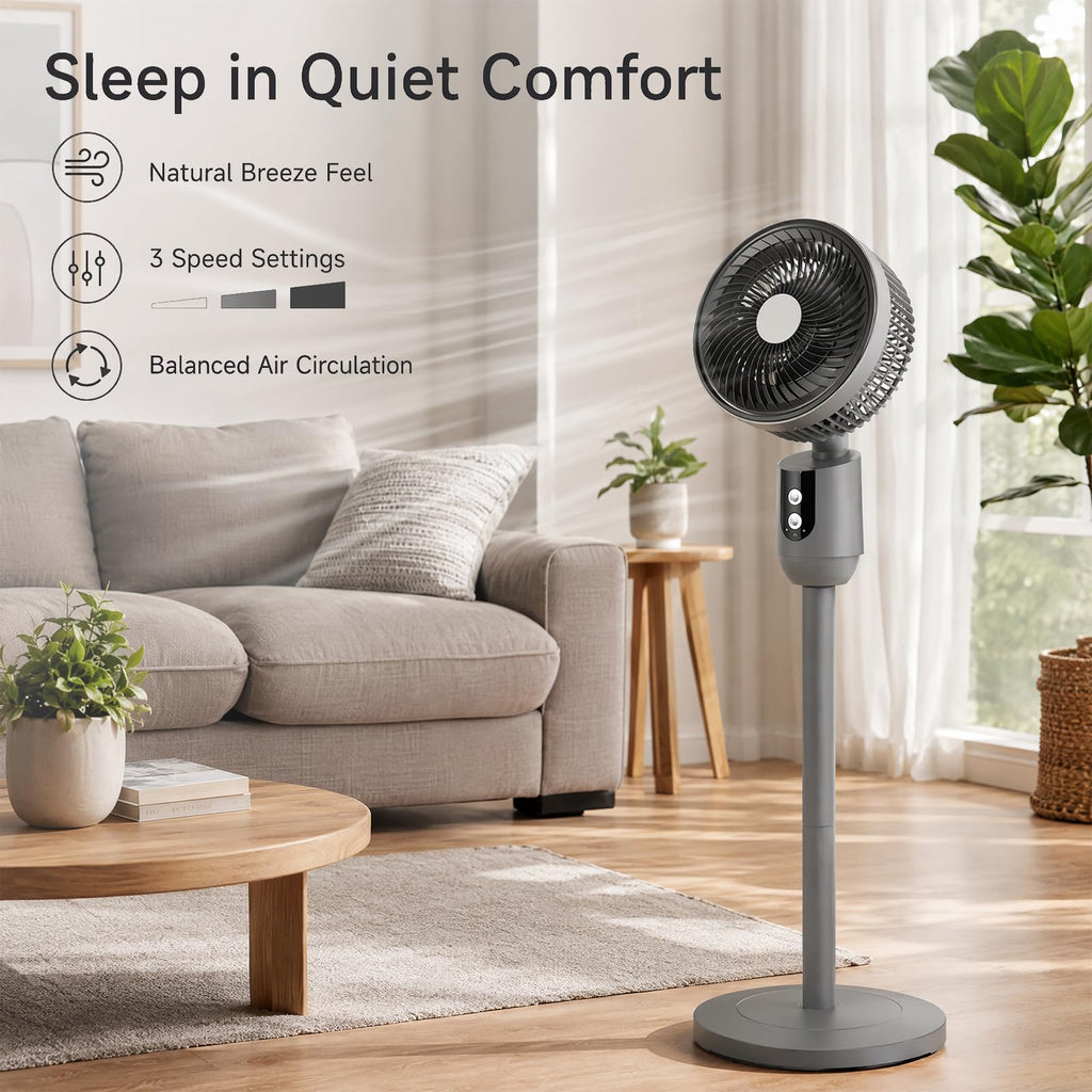 Super Quiet Adjustable Pedestal Fan T636