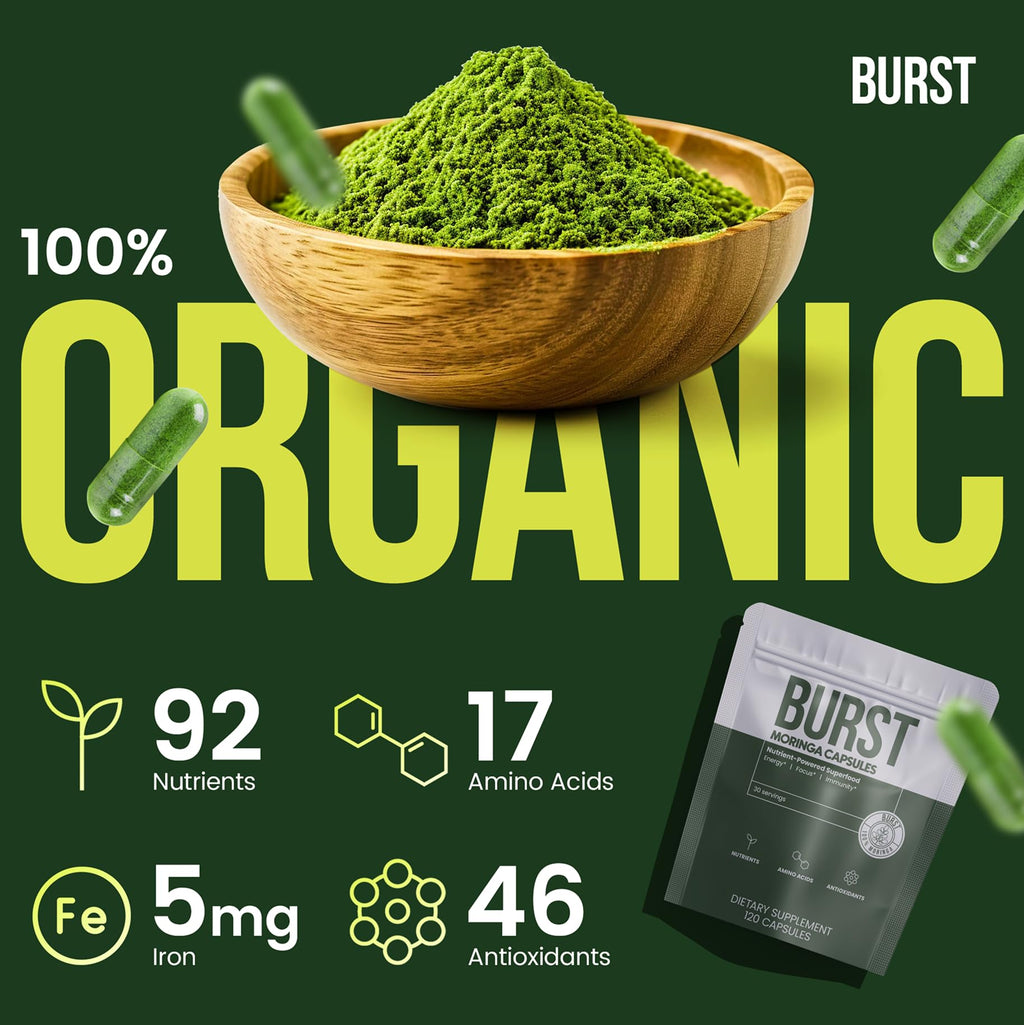 Organic Moringa Leaf Capsules 120 Ct J82108
